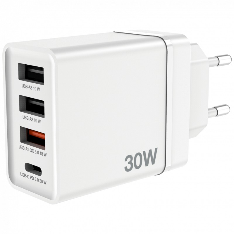 Verbatim USB Wall Charger 30W, White